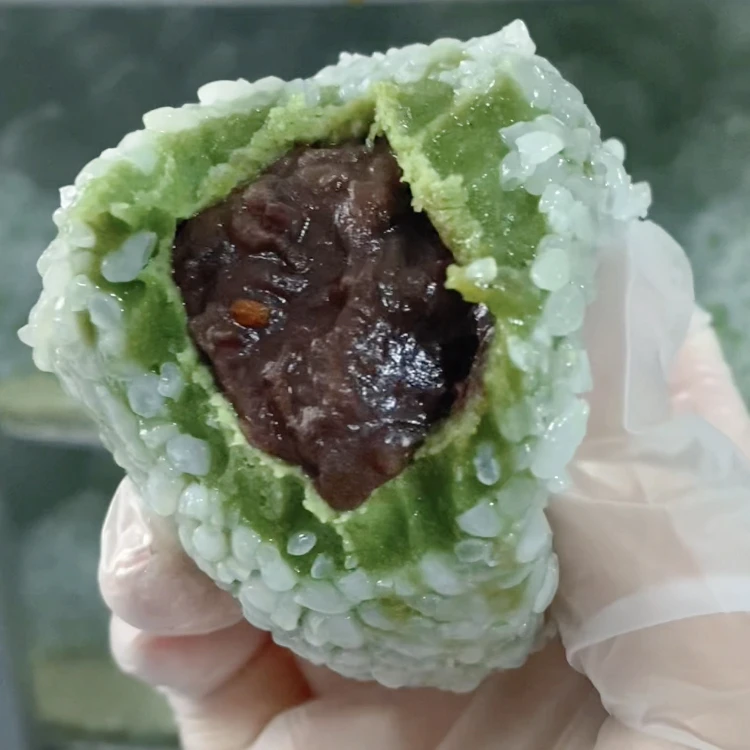 手工艾草青团艾叶粑粑糯叽叽宁波芝麻豆沙雪菜清明粿糯米糍大丸子