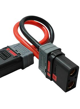 电动车电池QS10P延长线公母插头转换线210A大电流防打火插头线