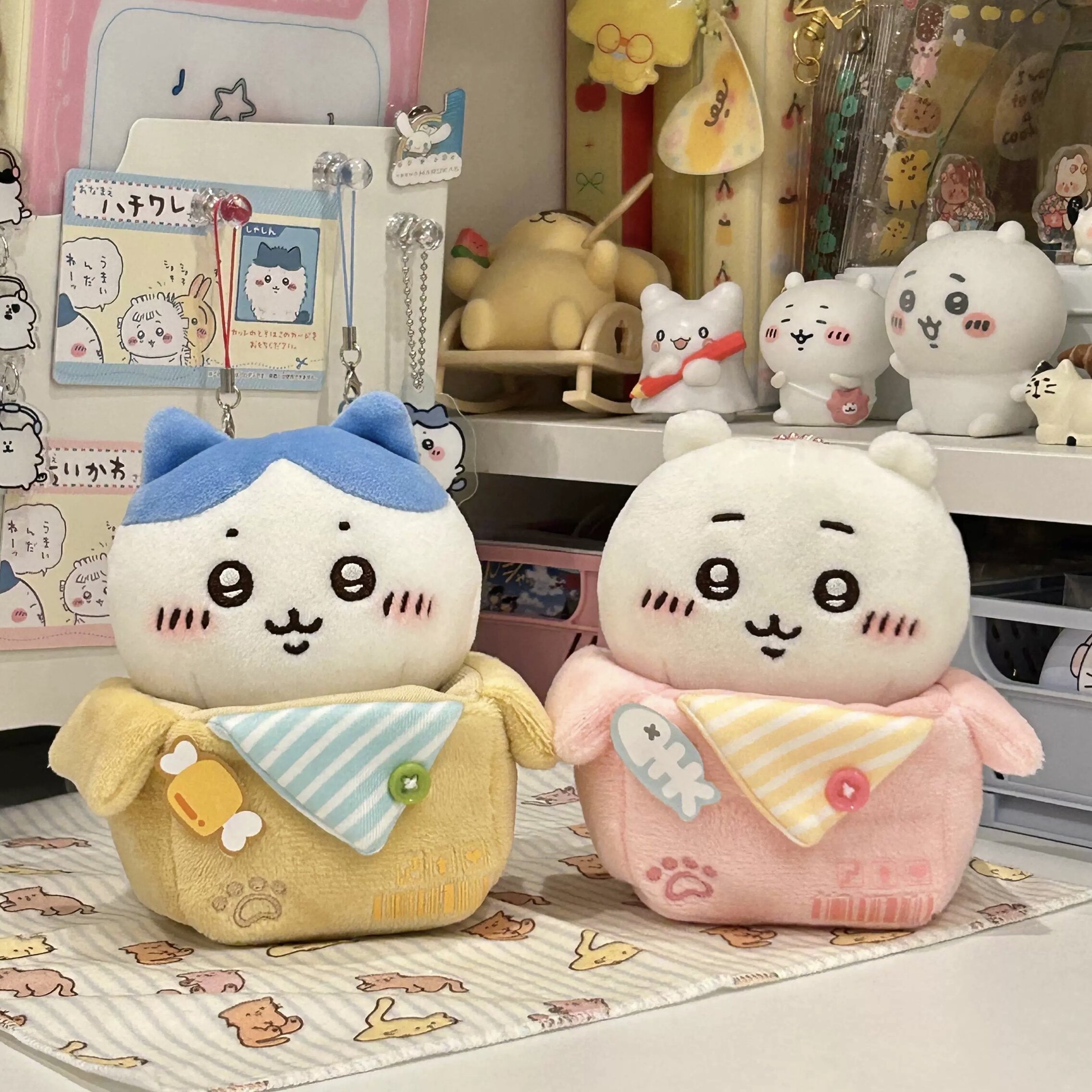 日本 chiikawa乌萨奇礼物盒子生日蛋糕毛绒玩偶小八公仔吉伊卡哇