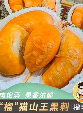 鲜果马来西亚D200黑刺榴莲保5房AA果高端礼品纯天然树熟女性佳品