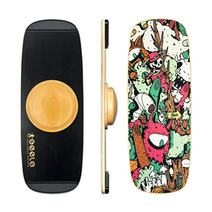 geele专业旋转平衡板成人儿童站立办公模拟单板滑雪冲浪训练滑板