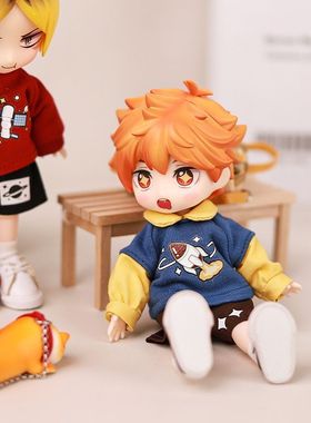 O.b.11娃衣可爱连帽小卫衣套装素体裤子P9上衣ymy12分BJD娃娃衣服