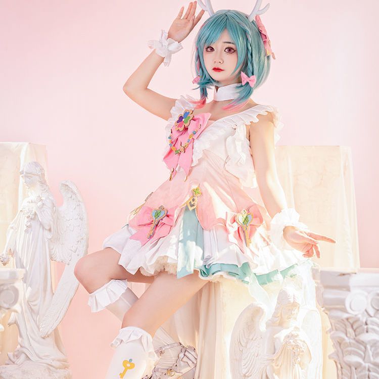 漫展瑶cos服王者荣耀瑶时之祈情人节限定皮肤瑶妹cospaly游戏服装