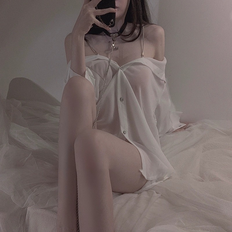 御姐风秘书性感纯欲套装白衬衫