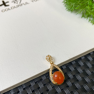 七彩云南缅甸A货天然翡翠冰种红翡翡翠吊坠一物一证支持复检