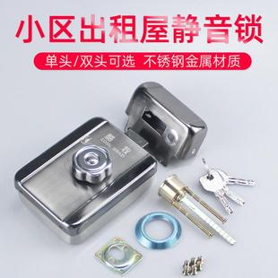 酷牧出租屋电锁门禁静音电控锁家用防盗门锁铁门木门单双头一体锁