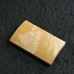 细烟烟盒八支烟装浙派名家李双非遗手工留青雕刻烟盒文玩把件竹器