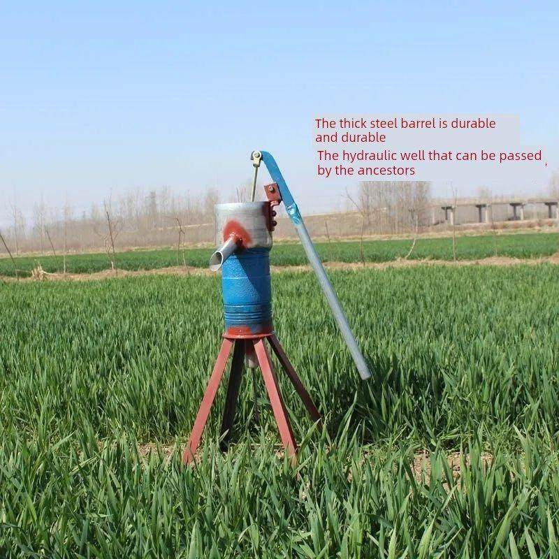 老式压水井手摇泵家用抽水泵洋井头吸水器手动摇水机摇井泵