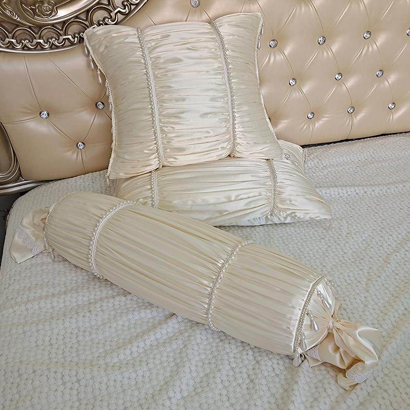 新古典后现代纺丝抱枕钻石抱枕中号靠垫新时尚靠包床品珍珠抱枕