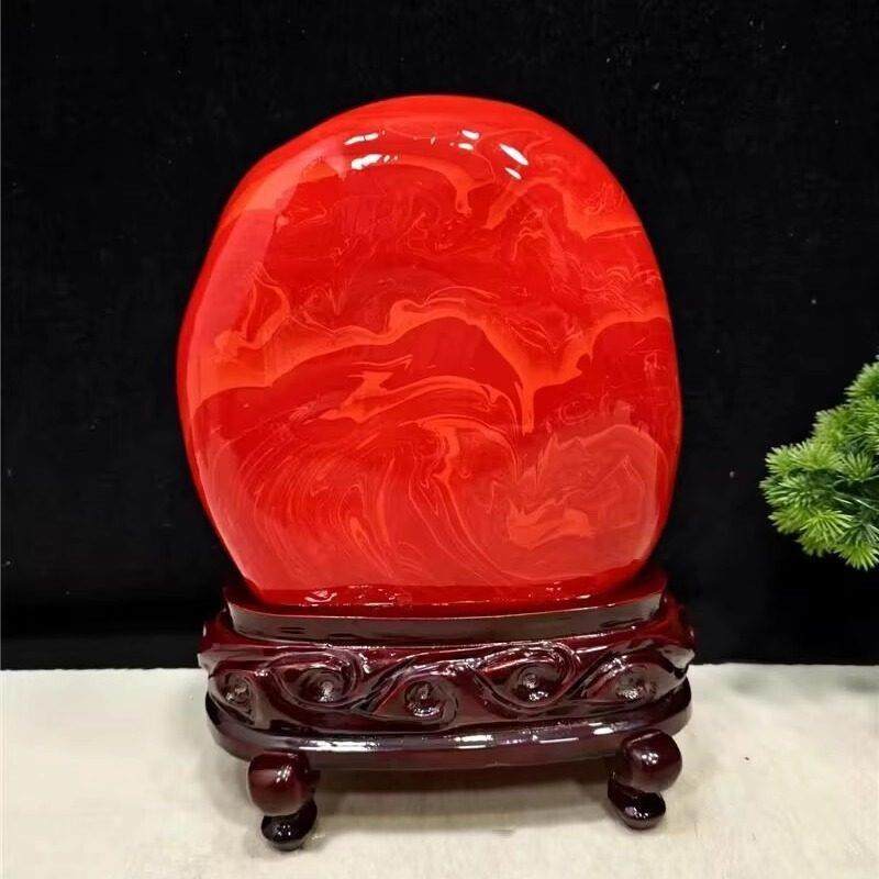 奇石鸡血石红色石头观光石家居装饰客厅玄关新中式造型石摆件,家居饰品,装饰摆件,淘宝优惠券,粉丝福利购,淘宝优惠卷