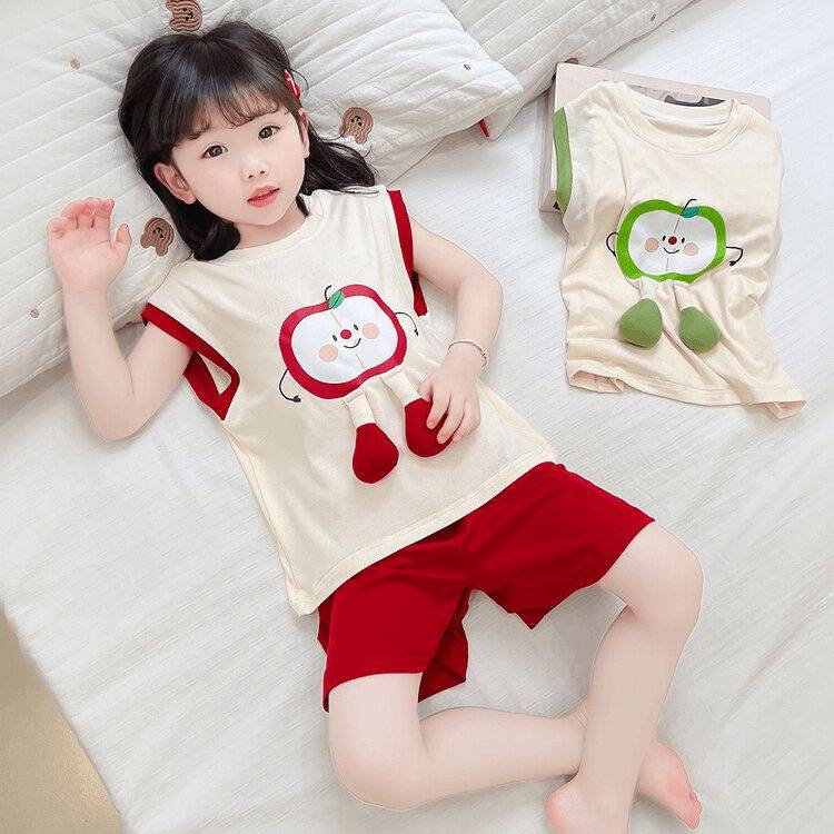 女童睡衣夏季薄款无袖背心儿童家居服套装莫代尔女宝宝小女孩,童装/婴儿装/亲子装,套装,淘宝优惠券,粉丝福利购,淘宝优惠卷