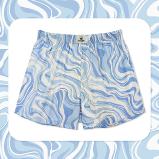 款 情侣居家 平四角短裤 夏季 阿罗裤 舒适纯棉大码 内裤 衩头男士 宽松版