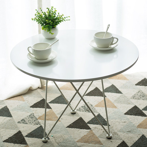 ins飘窗小茶几北欧圆桌简约小户型实木客厅