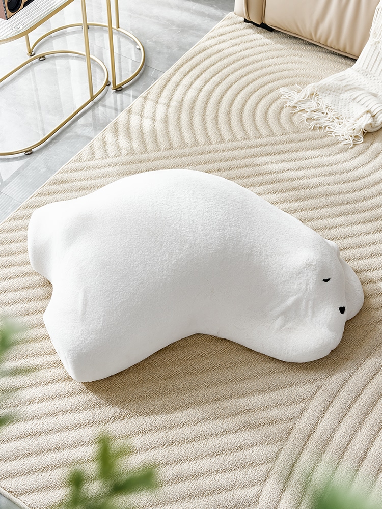 网红趴趴熊单人沙发椅瞌睡熊懒人沙发酣睡北极熊靠枕创意儿童躺椅