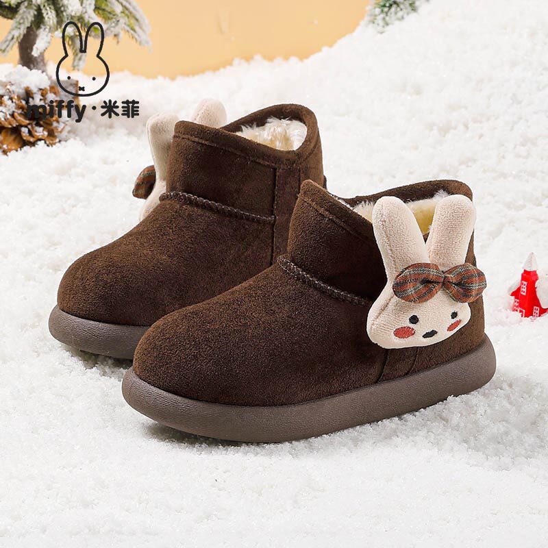 Miffy米菲童鞋女童短筒棉鞋冬季儿童加绒加厚保暖厚底高筒雪地靴,童鞋/婴儿鞋/亲子鞋,雪地靴,淘宝优惠券,粉丝福利购,淘宝优惠卷