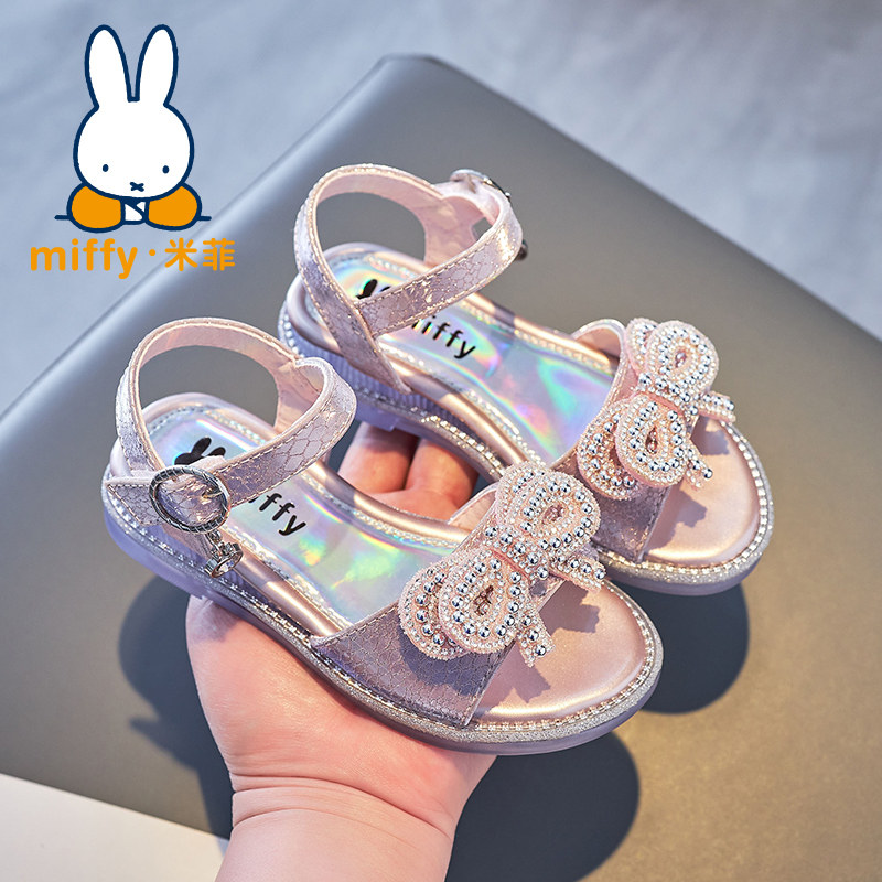 Miffy米菲童鞋2025新款儿童粉色公主凉鞋蝴蝶结女夏防滑沙滩鞋潮,童鞋/婴儿鞋/亲子鞋,凉鞋,淘宝优惠券,粉丝福利购,淘宝优惠卷