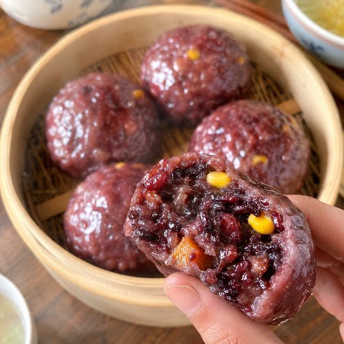 商超同款黑米速冻软糯饱腹粘豆包