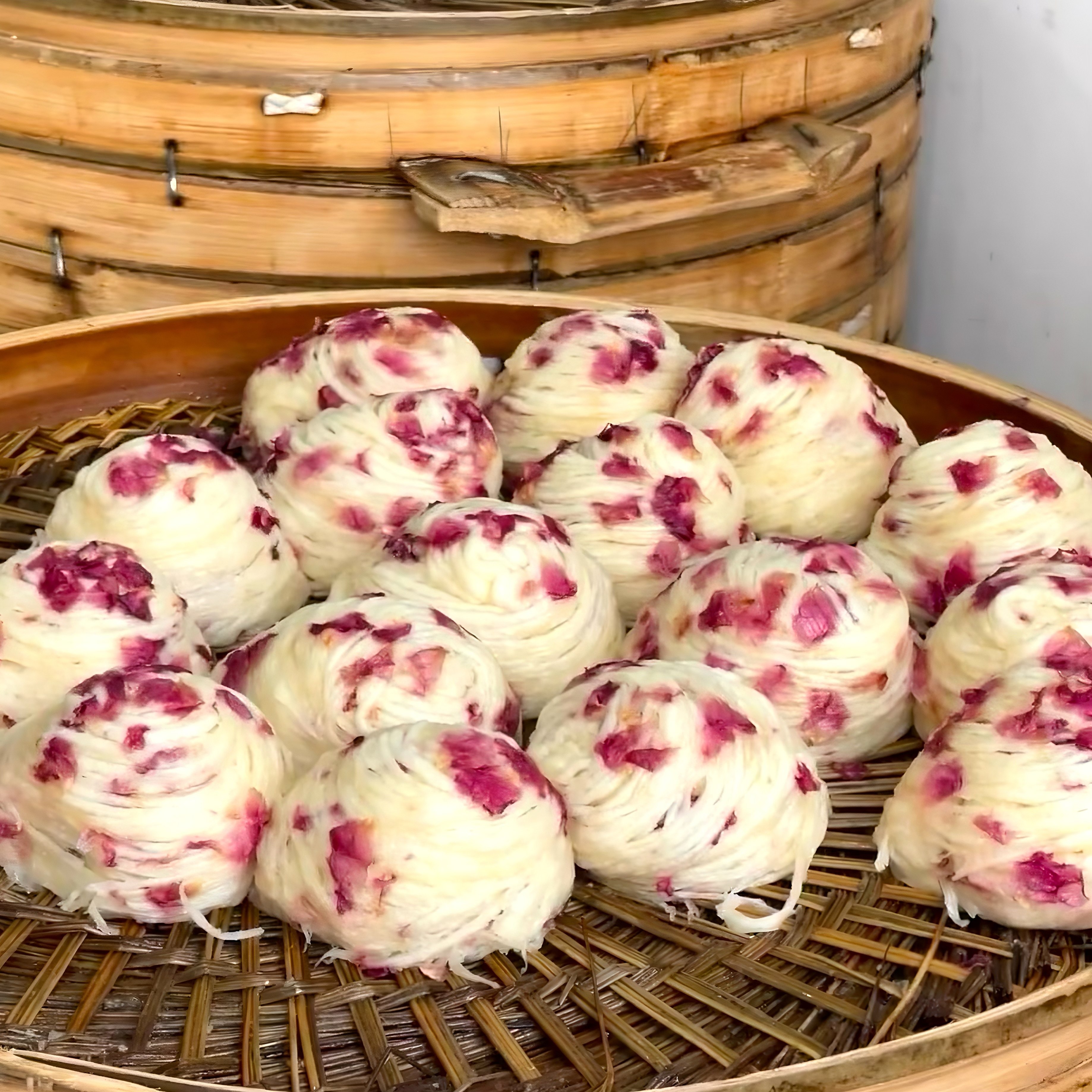 玫瑰银丝卷燕窝丝花卷鲜花馒头上班族方便早餐半成品加热即食包点,粮油调味/速食/干货/烘焙,包点,淘宝优惠券,粉丝福利购,淘宝优惠卷