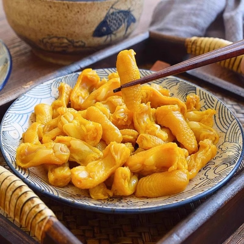 鸡脚筋即食食品好吃又便宜小吃