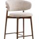 现代实木吧台椅北欧厨房椅子家用小型餐椅靠背酒店餐厅休闲高脚椅