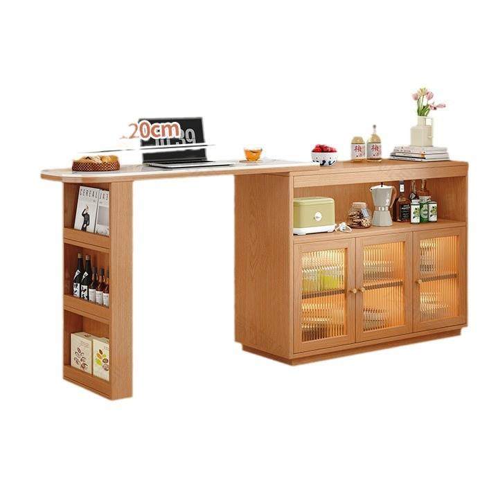 全实木吧台桌阳台休闲小吧台家用沙发旁樱桃木色橱柜可伸缩隔断柜,住宅家具,吧台,淘宝优惠券,粉丝福利购,淘宝优惠卷