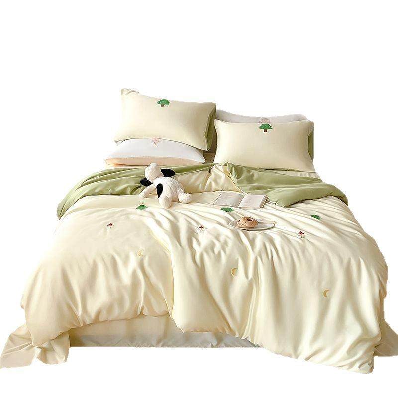 ins卡通60支莱赛尔天丝四件套夏季双面冰丝被套床单儿童床上用品,床上用品,床品套件/四件套/多件套,淘宝优惠券,粉丝福利购,淘宝优惠卷