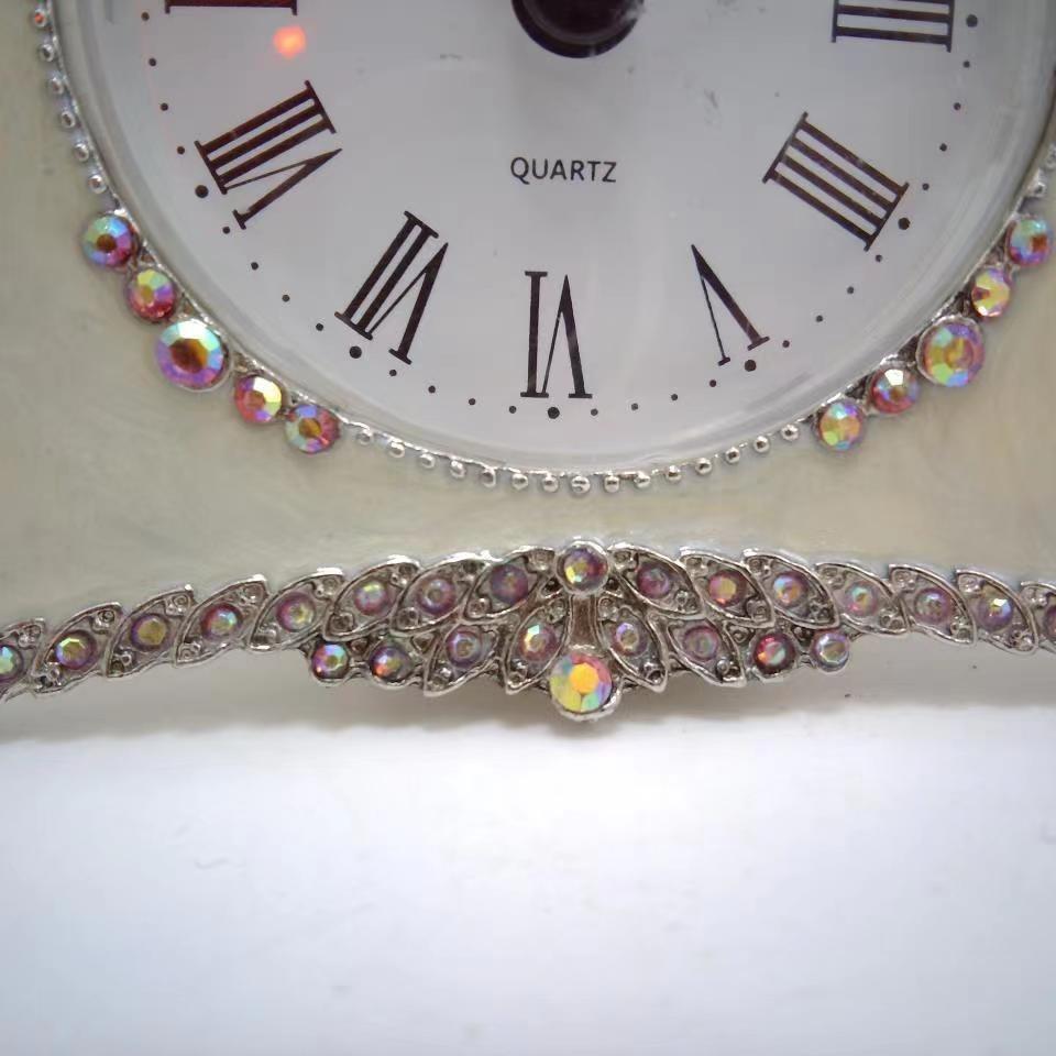 欧迷式复古闹镶钻珐琅彩你小座钟摆件创意台钟饰装钟nz92801品摆