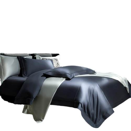 厂家直销全棉素色140支埃及长绒棉贡缎面料高端布料套件服装