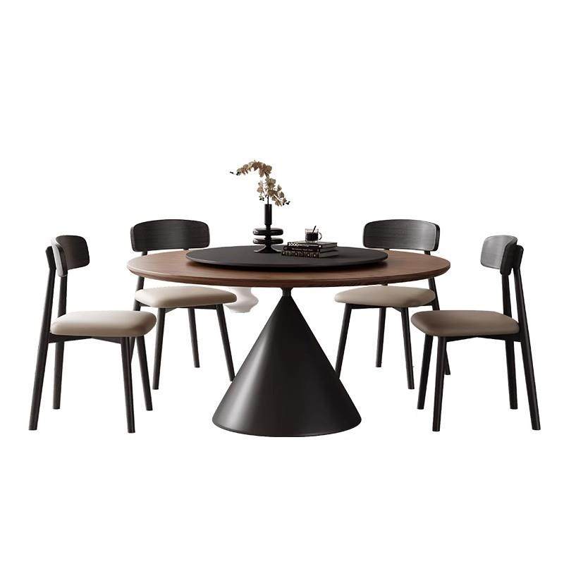 中古风实木圆桌带转盘轻奢高级感复古法式岩板圆桌现代简约,商业/办公家具,餐桌椅系列,淘宝优惠券,粉丝福利购,淘宝优惠卷