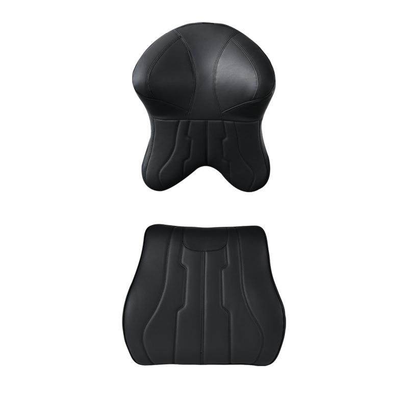 汽车腰靠护腰靠垫车载按摩电动座椅加热司机靠垫腰部支撑头枕套装