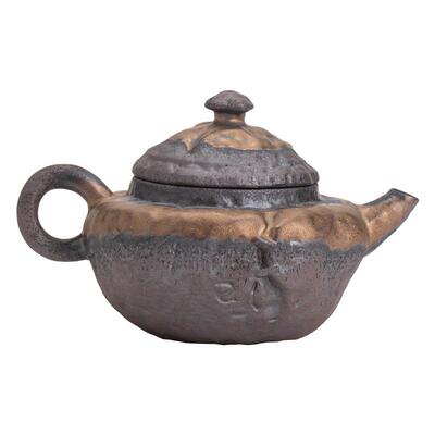 鎏金铁釉云衫壶陶瓷过滤泡茶壶小号单壶手工家用复古粗陶功夫茶具