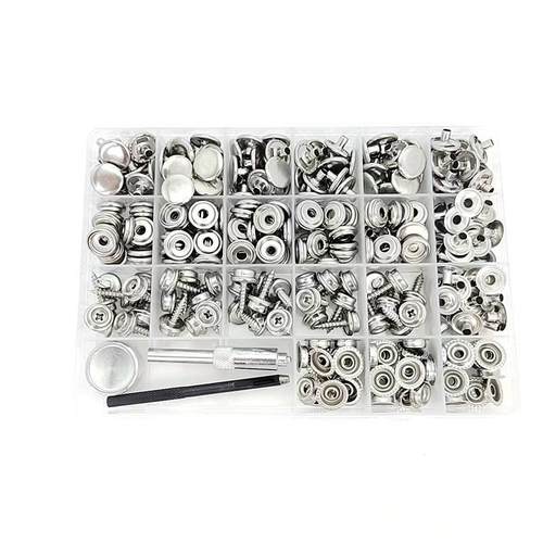 供90螺丝大白扣含工具不锈钢201四合扣套装篷布扣船舶按扣