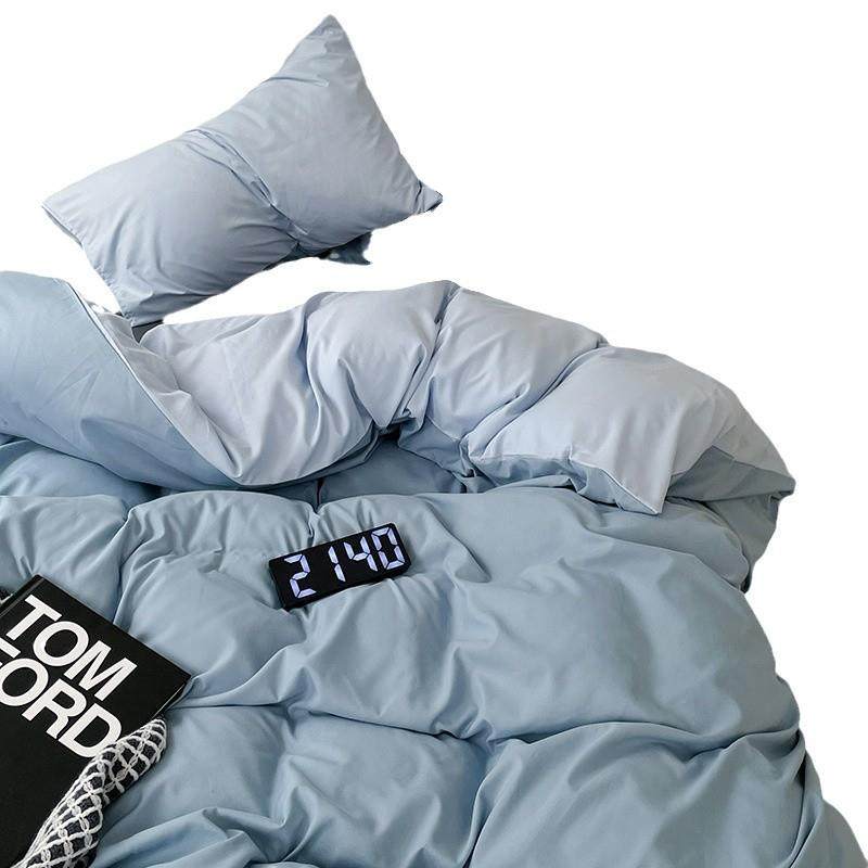 水洗棉单被套学生宿舍被罩床单单件ins风纯色被套床品,床上用品,学生床品套件,淘宝优惠券,粉丝福利购,淘宝优惠卷