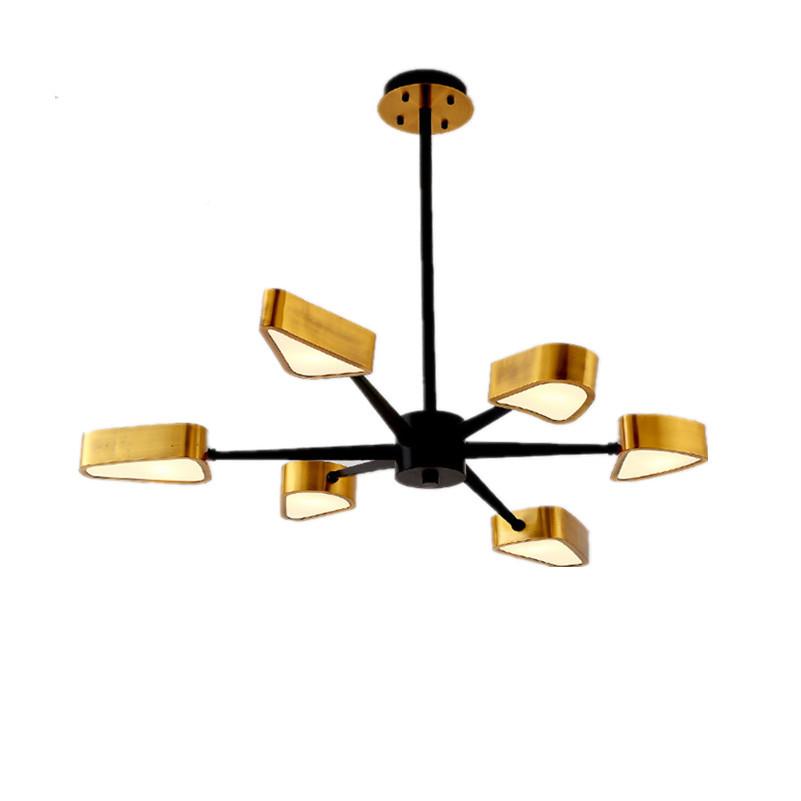 厂家北欧后厅现代简轻奢创意样约板间客餐厅卧室灯金属具吊灯