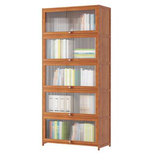 厨房置物架多功能落地多层收纳柜带门碗筷盘碟锅具电器微波炉橱柜