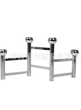 轻奢极简折叠多头烛台金属旋转圆球装饰摆件设计师样板房餐厅饰品