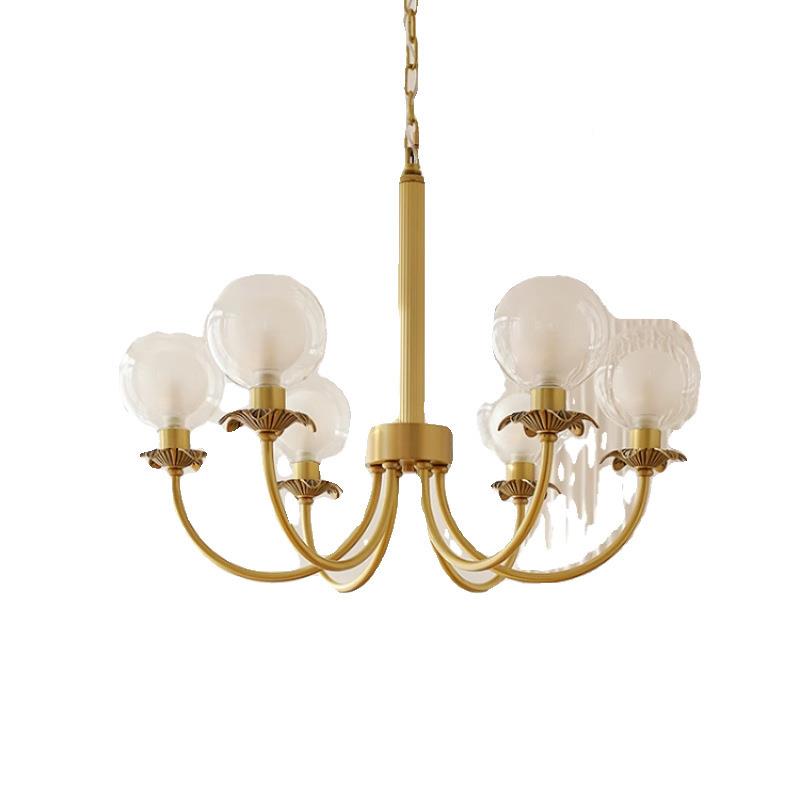 意式奢高轻卧端大气全铜客代厅灯现美式法式艺术别墅餐851厅室吊