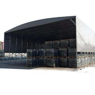 大型物流仓库仓储推拉雨棚手动工厂工地电动移动伸缩活动遮阳防雨
