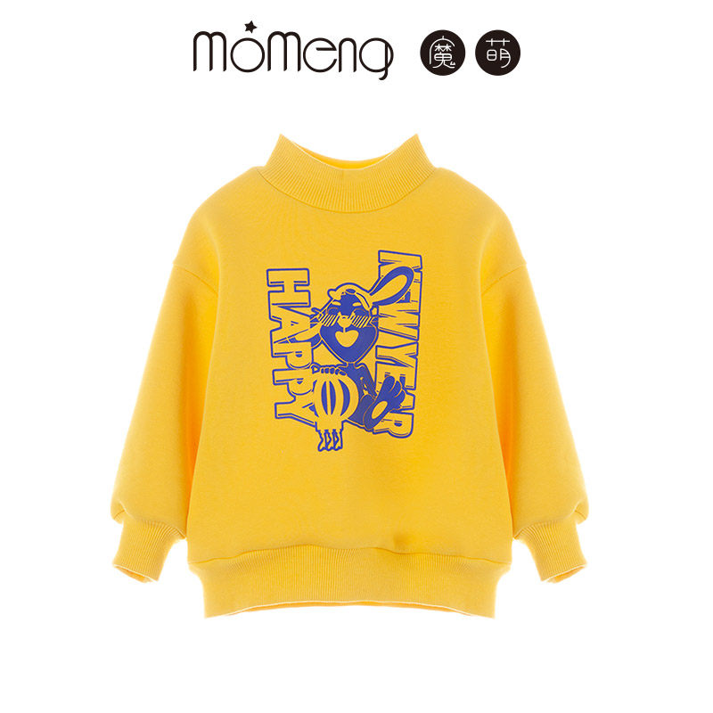 女童卫衣秋季新款中大童宽松圆领卡通撞色儿童休闲长DM232942DT