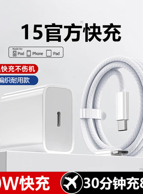 YUSHEDA适用苹果iPhone15充电器线ubs-c双头typec数据线PD30W快充15pormax充电线CtoC平板plus笔记本air5iPad