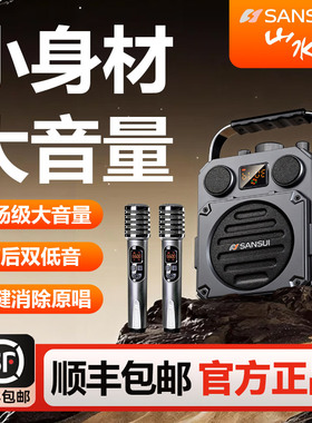 山水HS01家用k歌音响2026新款户外广场舞蓝牙大功率音箱官方正品