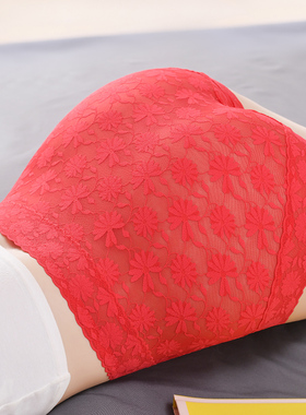 洁韵朵女士红色内裤蕾丝性感高腰收腹提臀本命年马年结婚礼物短裤