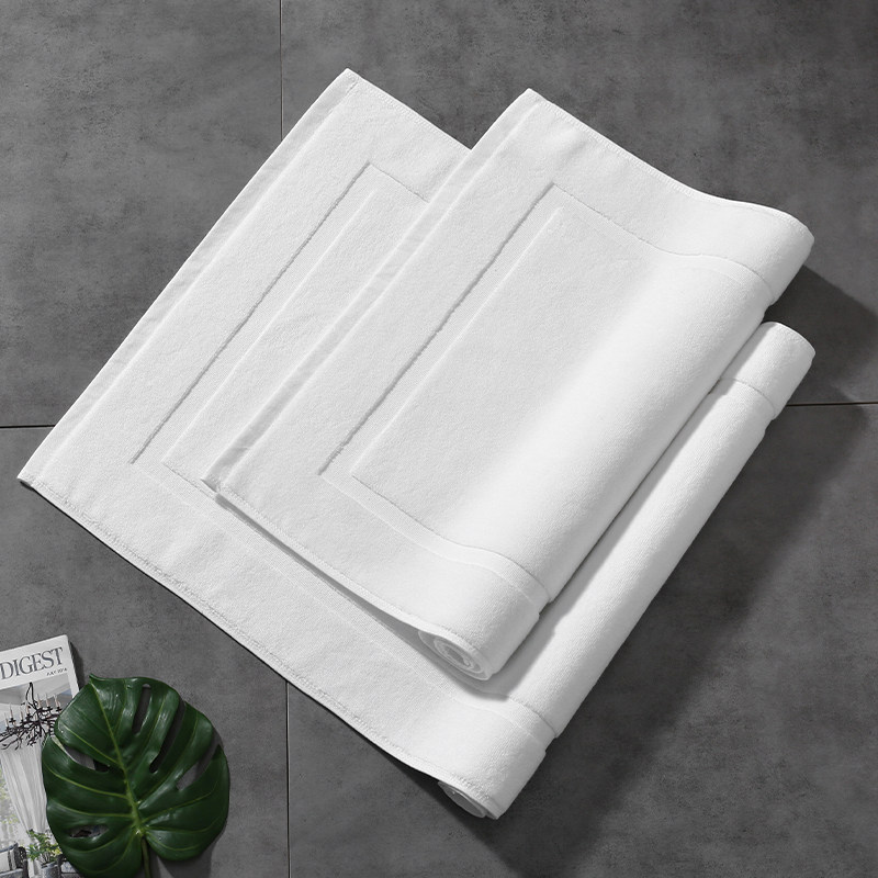 酒店宾馆纯棉地巾吸水防滑踩脚垫