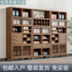 美学茶室实木多宝格家用展示柜免安装 新中式 博古架宋式 储物置物架