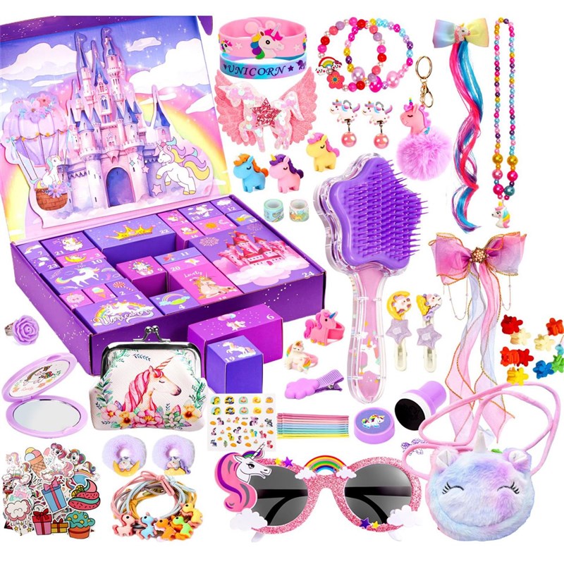 圣诞盲盒礼盒倒数日历降临日24天惊喜女孩礼物送侄女女童饰品玩具