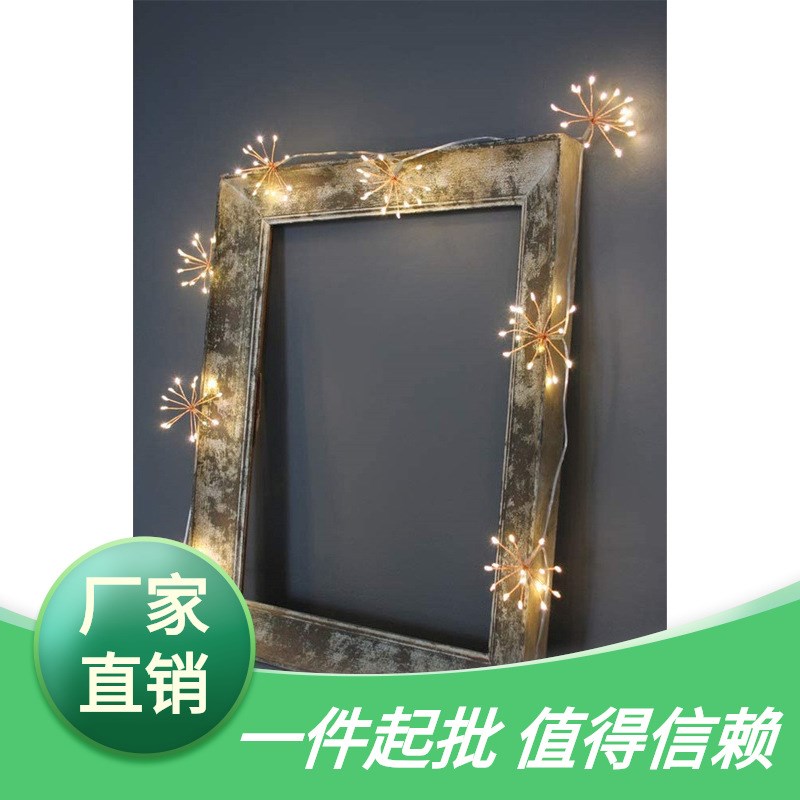 LED烟花灯太阳能电池盒蒲公英爆炸星灯串圣诞铜线灯串usb窗帘灯