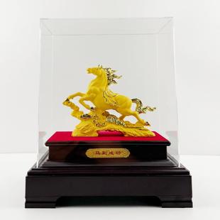 绒沙金马摆件马到成功店铺乔迁保险公司开门红活动伴手礼促销礼品