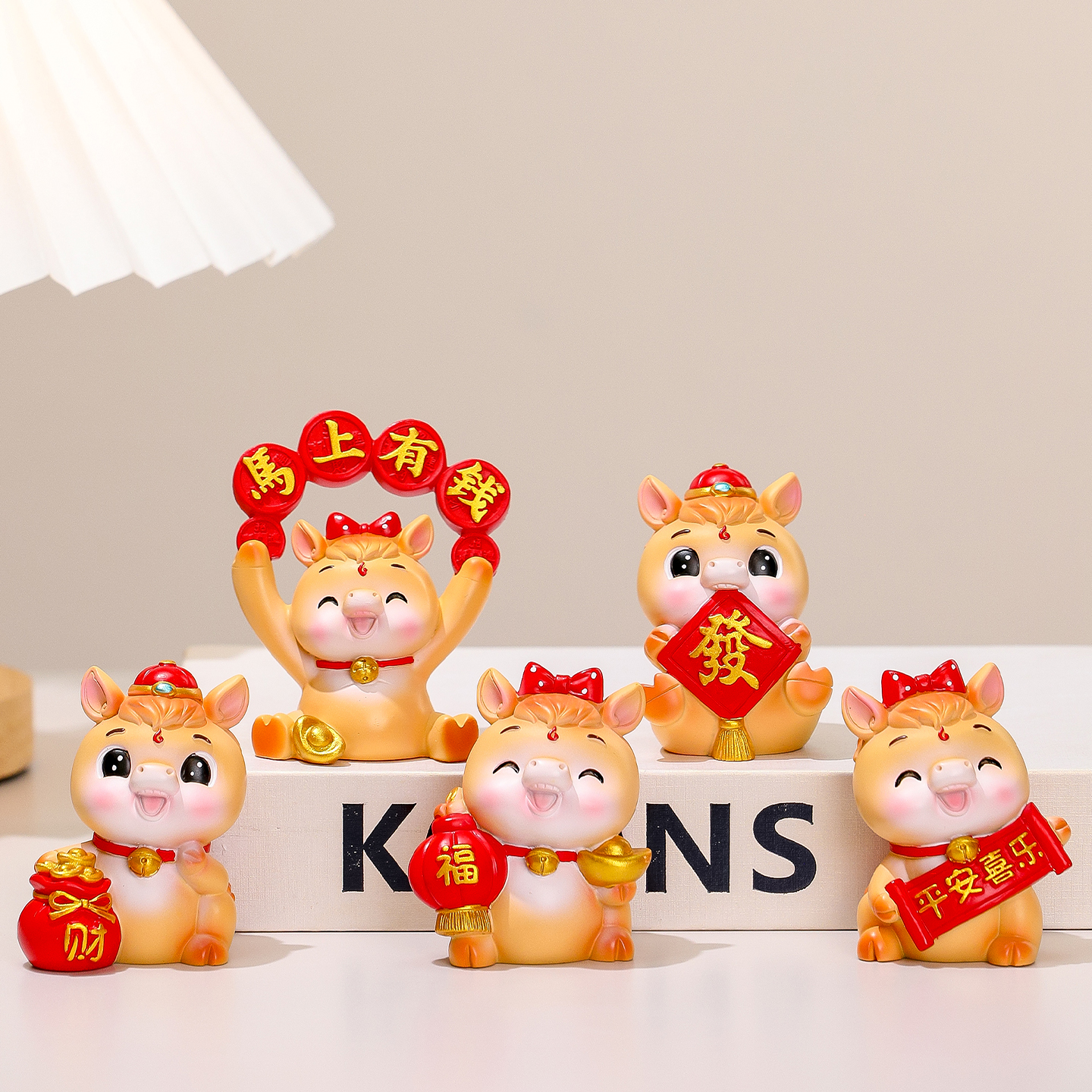 国潮马小摆件桌面客厅书房装饰品