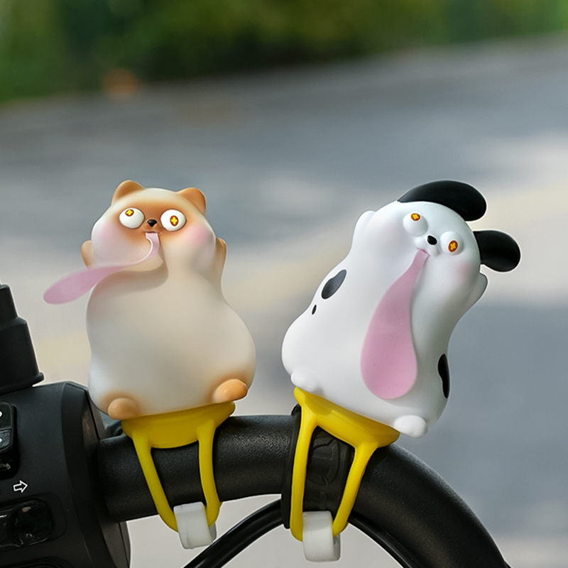 吸溜萌宠电动车小摆件摩托车挂件
