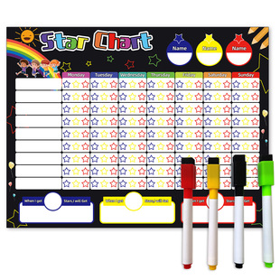 幼儿习惯计划表英文磁性行为学习留言板奖励冰箱贴 Reward Chart